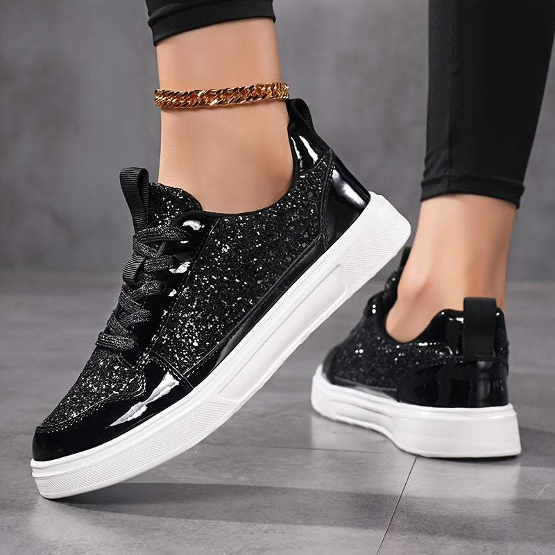 Black Glitter Sneakers