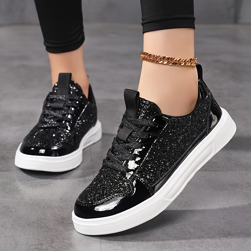 Black Glitter Sneakers
