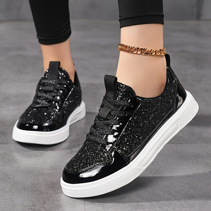 Black Glitter Sneakers