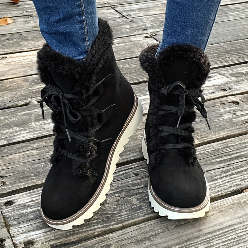 Lace-Up Snow Boots