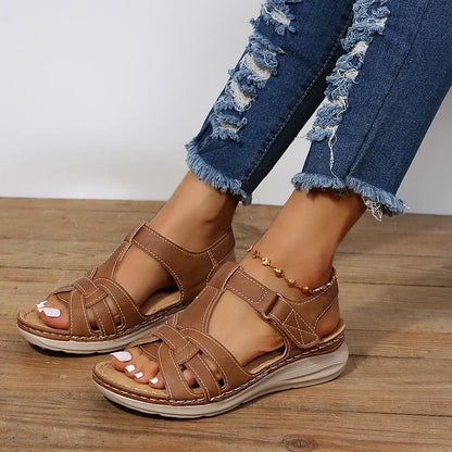 Orthopedic Leather Sandals Women