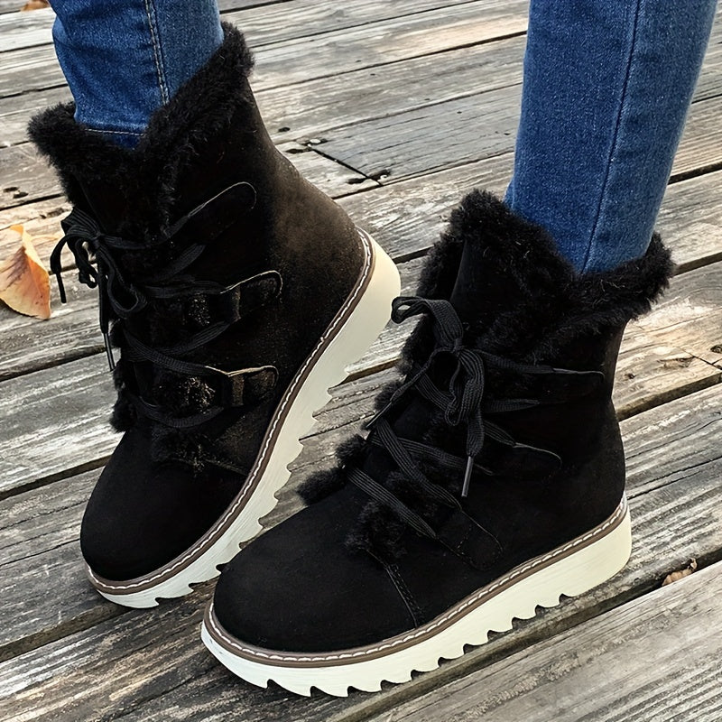 Lace-Up Snow Boots