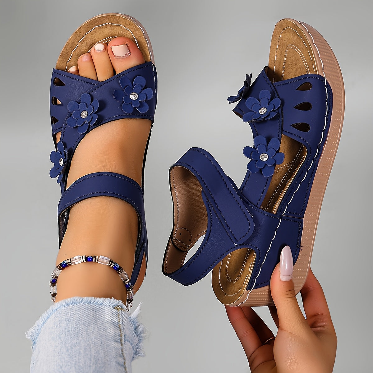 Floral Wedge Sandals