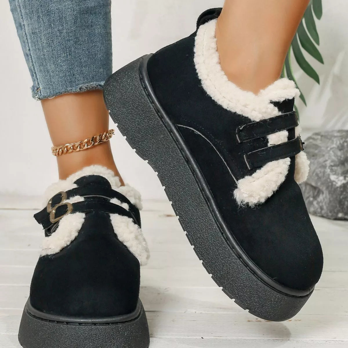 Buckle Winter Ankle Boots