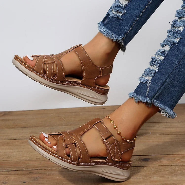 Orthopedic Leather Sandals Women