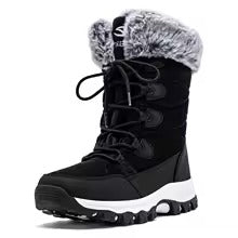 Women's Waterproof Lace-Up Snow Boots