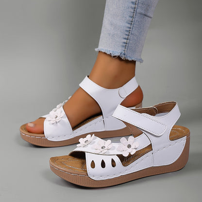 Floral Wedge Sandals