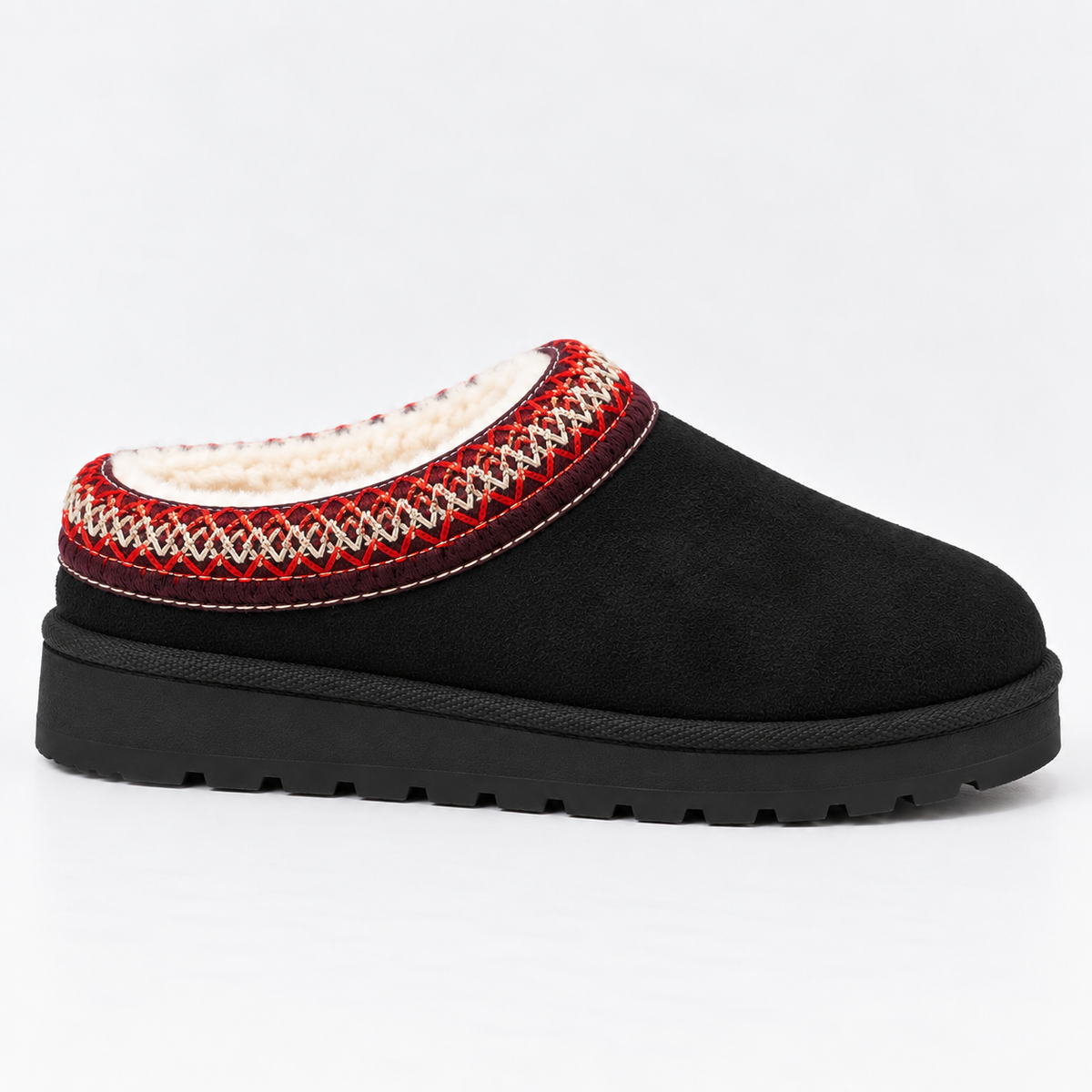 Women's Suede Clogs | Warm Fur Lined Slip-On Winter Shoes