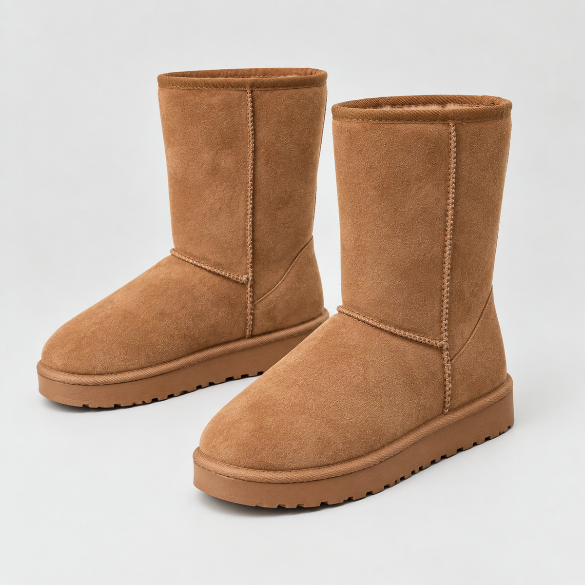Women's Suede Winter Boots | Warm Mid-Calf Shoes with Soft Lining