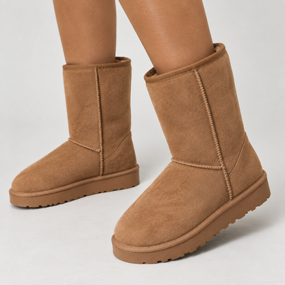 Women's Suede Winter Boots | Warm Mid-Calf Shoes with Soft Lining