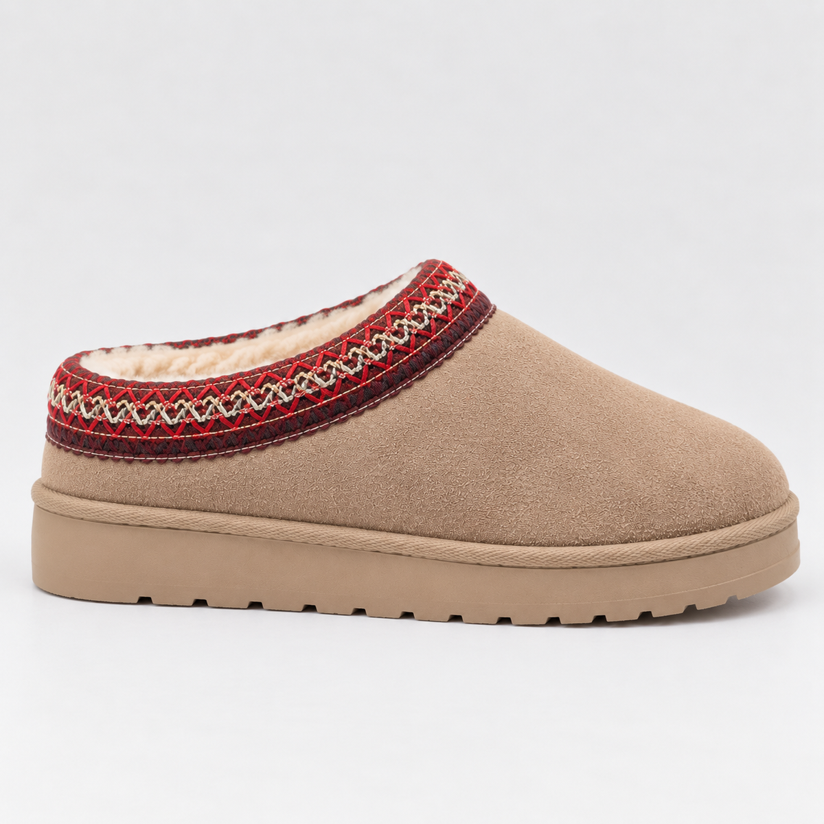 Women's Suede Clogs | Warm Fur Lined Slip-On Winter Shoes