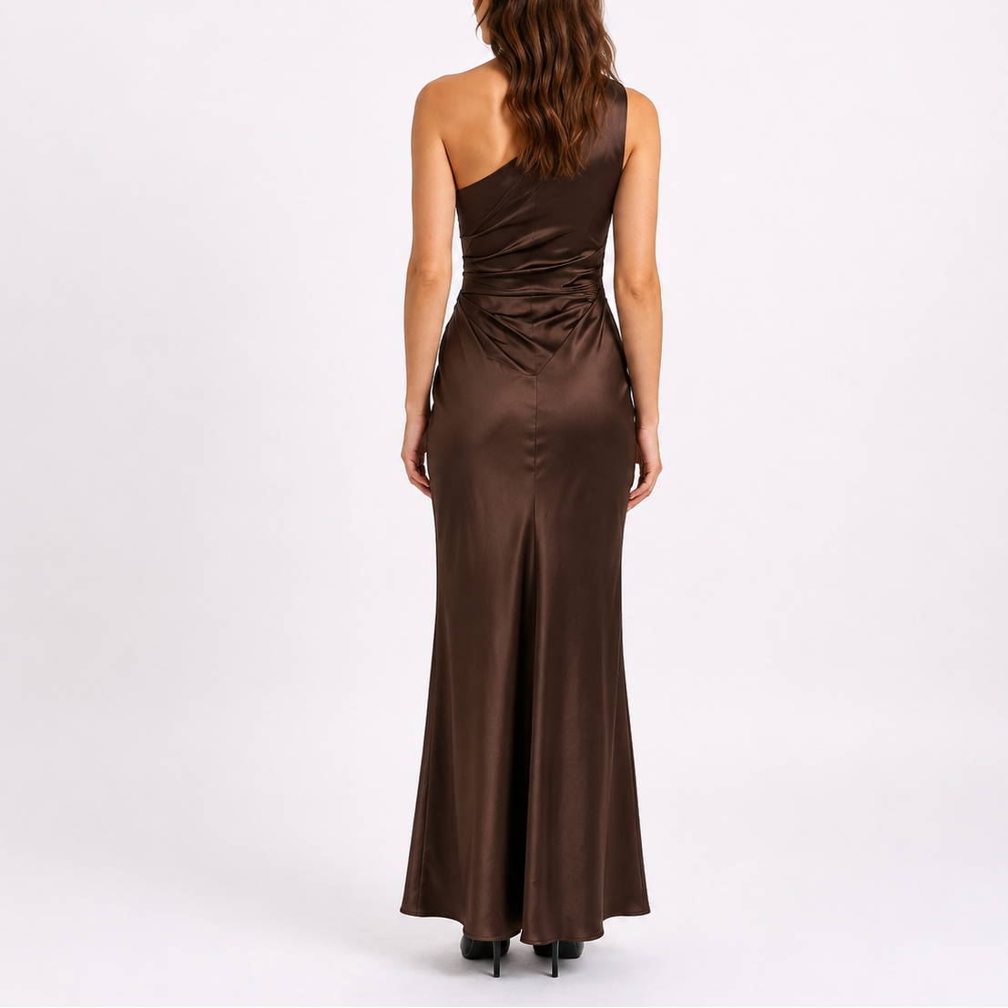 Women's Satin Evening Gown Maxi Dress