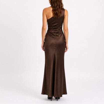 Women's Satin Evening Gown Maxi Dress