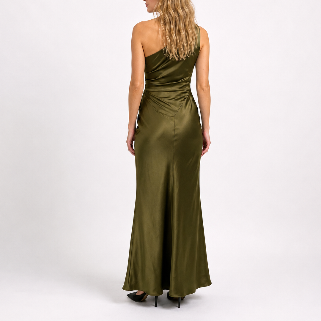 Women's Satin Evening Gown Maxi Dress