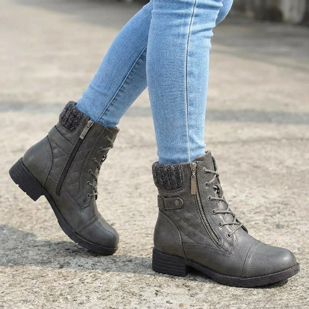 ⏐Leather Ankle Boots