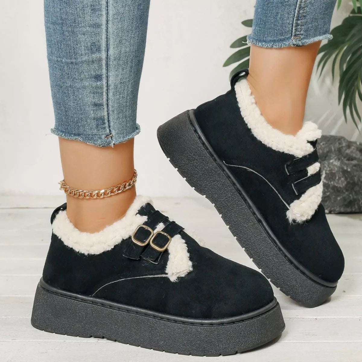 Buckle Winter Ankle Boots