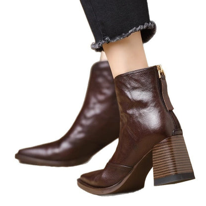 Square Toe Ankle Boots