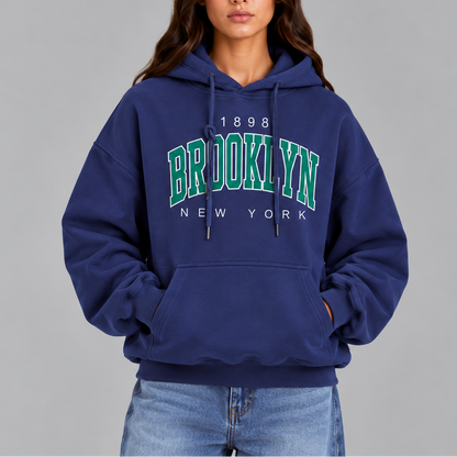 Women's  Brooklyn Oversized Hoodie – Casual Pullover Sweatshirt with Pockets