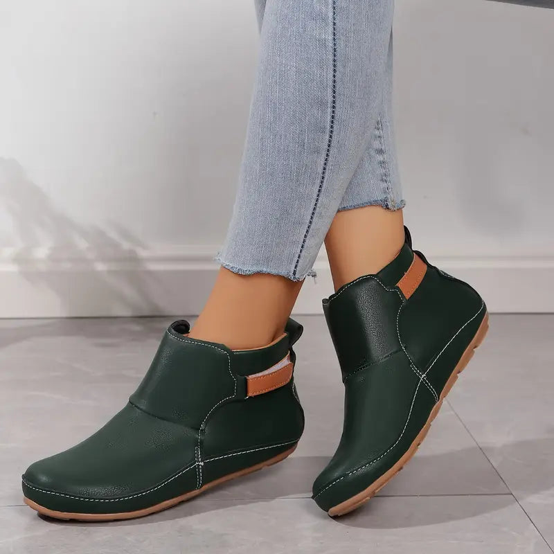 Orthopedic Leather Ankle Boots