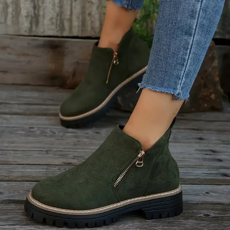 Women's Zipper Ankle Boots