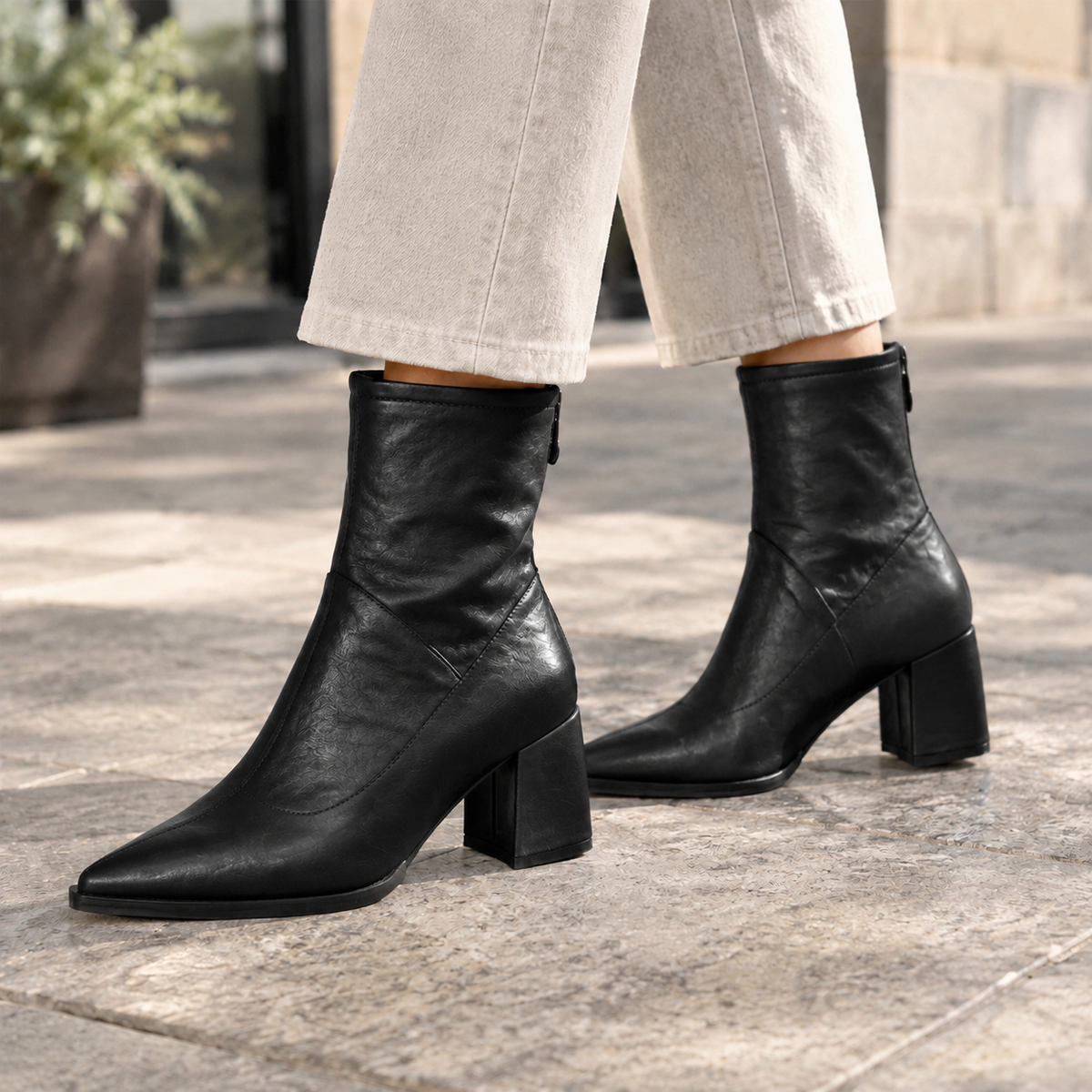 Pointed Toe Ankle Boots
