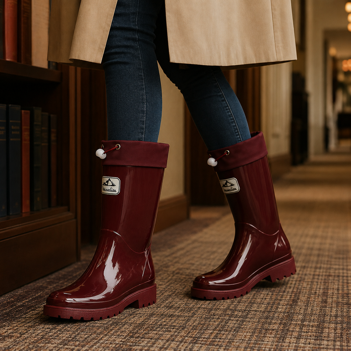 Drawstring Rain Boots Rain Boots