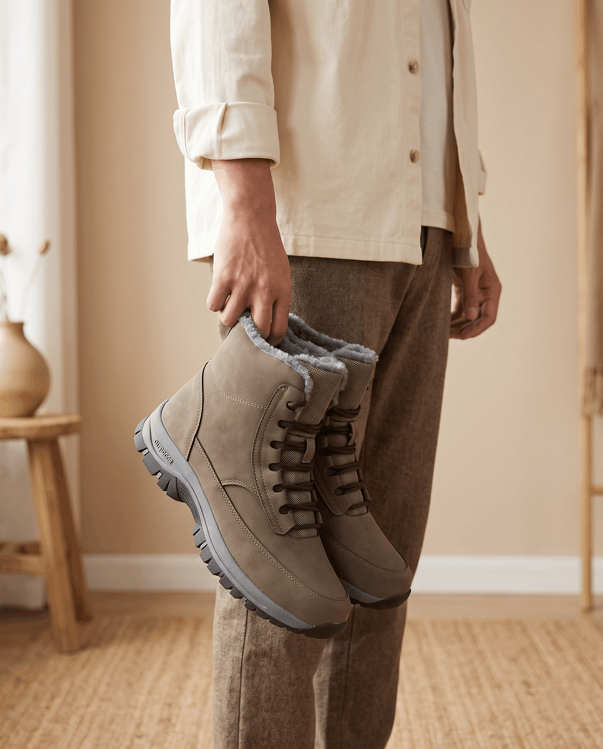 Men's Sherpa-Lined Winter Boots