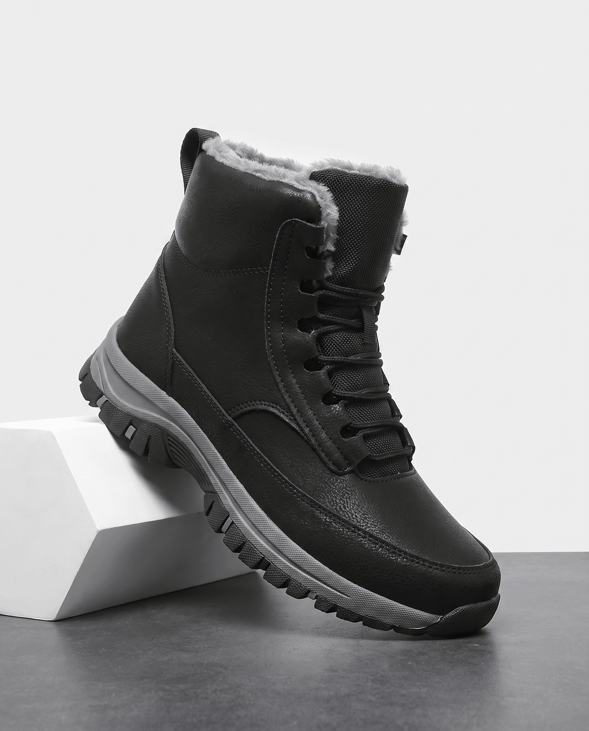 Men's Sherpa-Lined Winter Boots