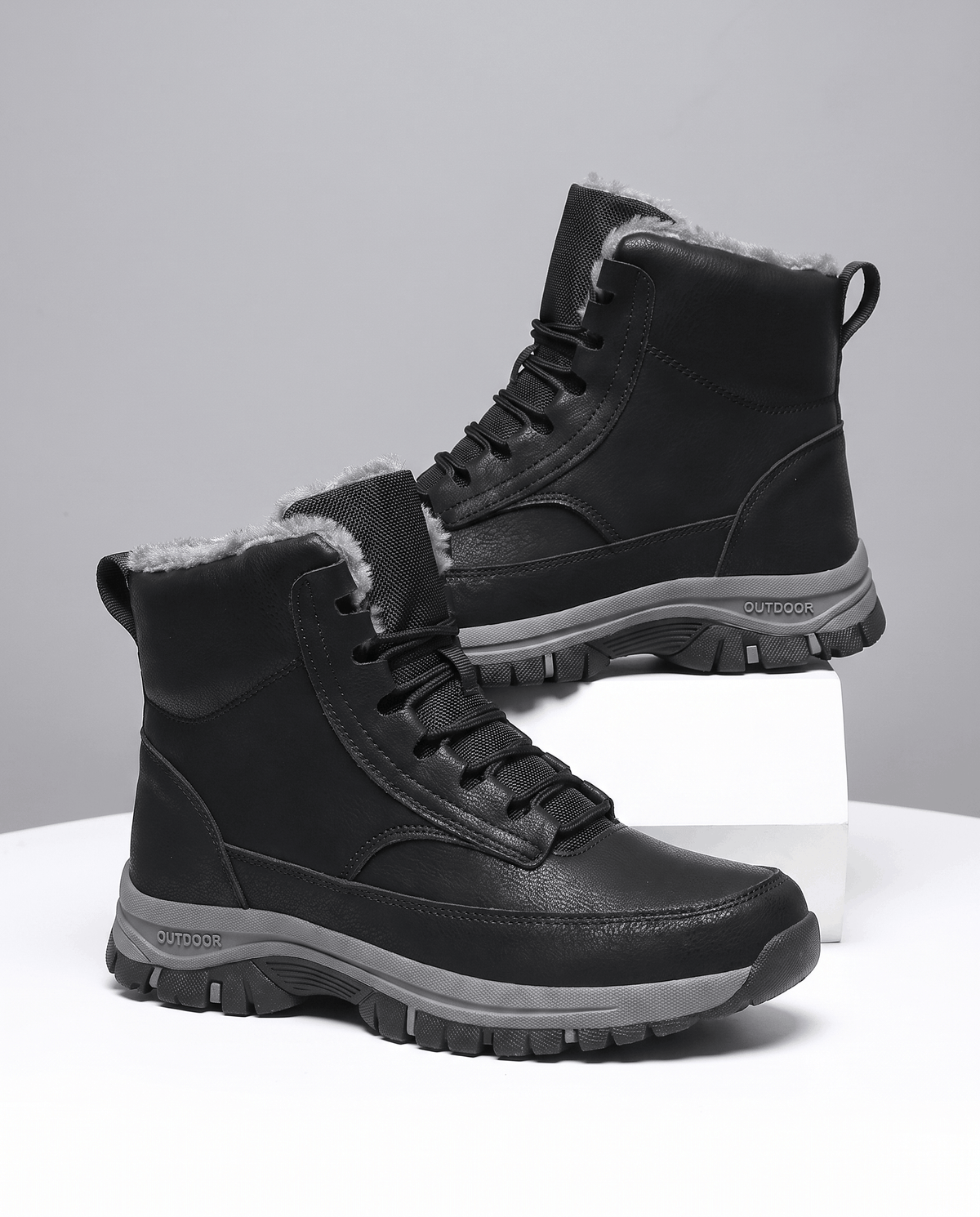 Men's Sherpa-Lined Winter Boots
