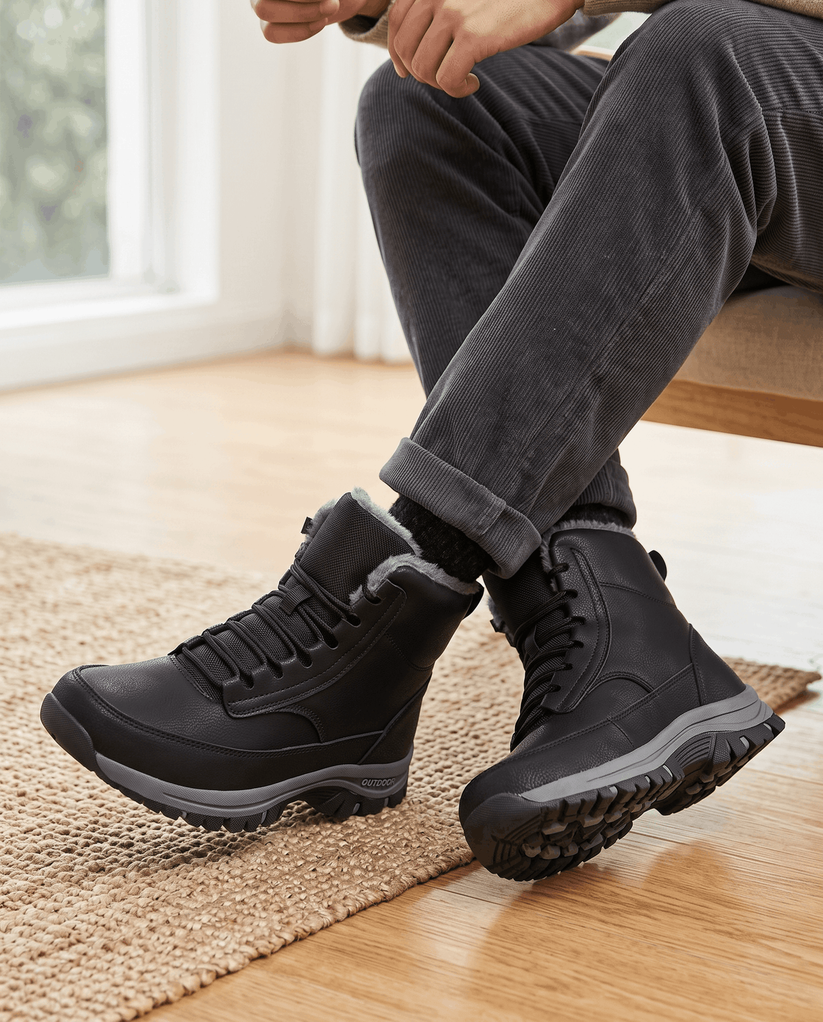 Men's Sherpa-Lined Winter Boots