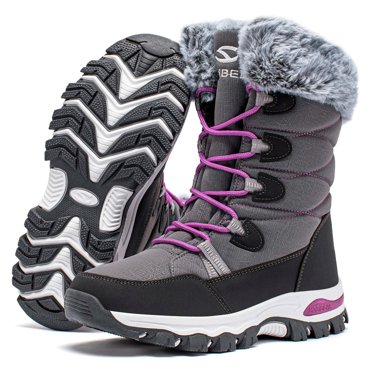 Women's Waterproof Lace-Up Snow Boots