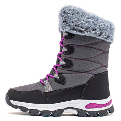Women's Waterproof Lace-Up Snow Boots