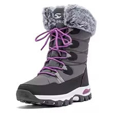 Women's Waterproof Lace-Up Snow Boots
