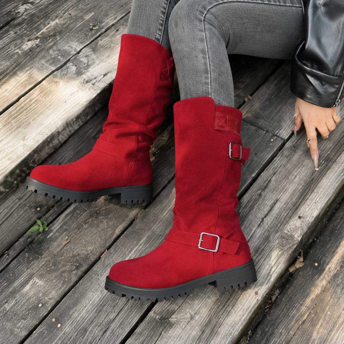 Mid-Calf Cowboy Style Boots