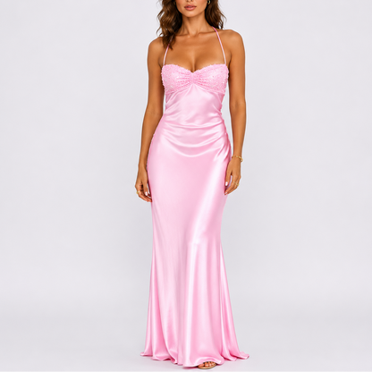 Women's Elegant Satin Maxi Dress