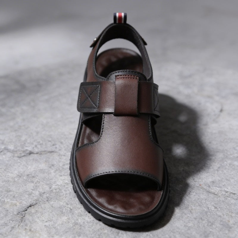 Leather Open Toe Fisherman Sandals