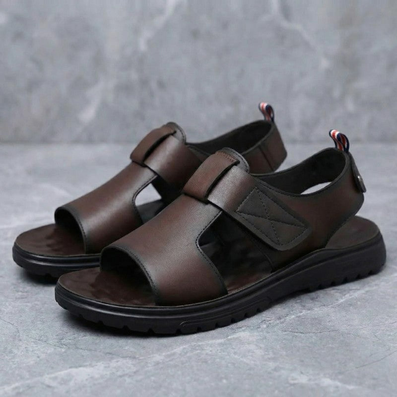 Leather Open Toe Fisherman Sandals