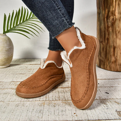 Fur Lined Slipper Boots