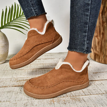 Fur Lined Slipper Boots