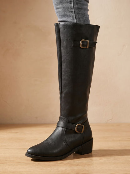 Low Heel Riding Boots