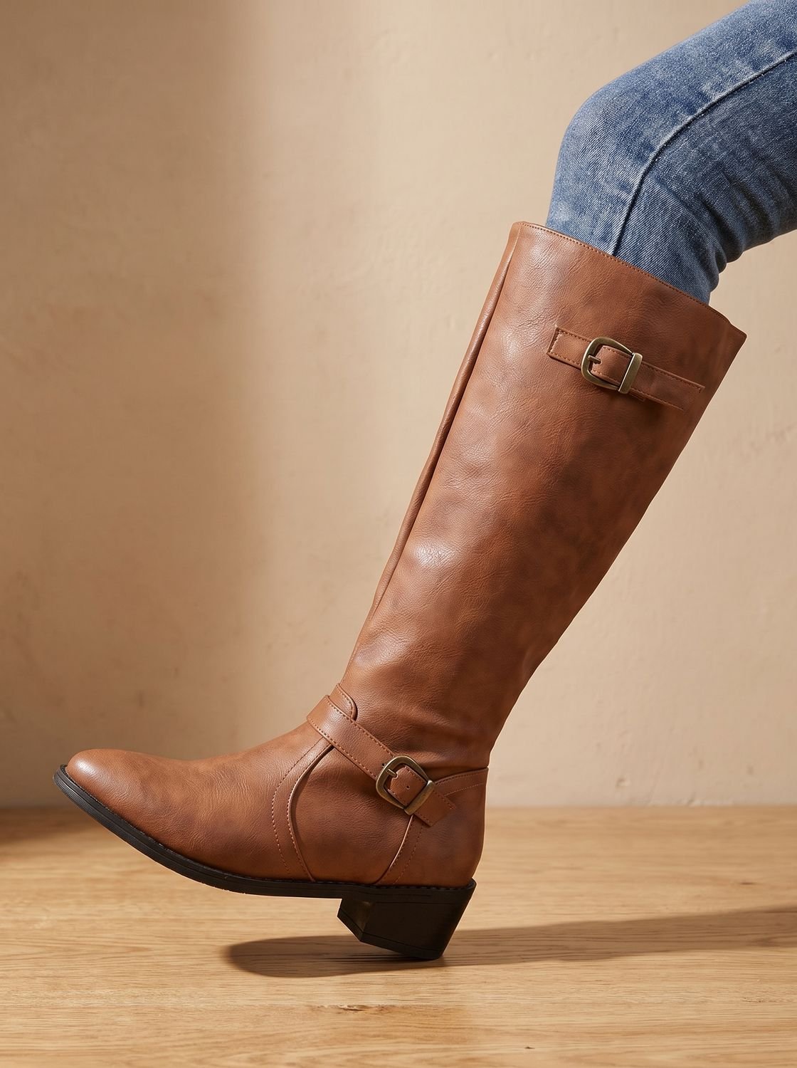 Low Heel Riding Boots