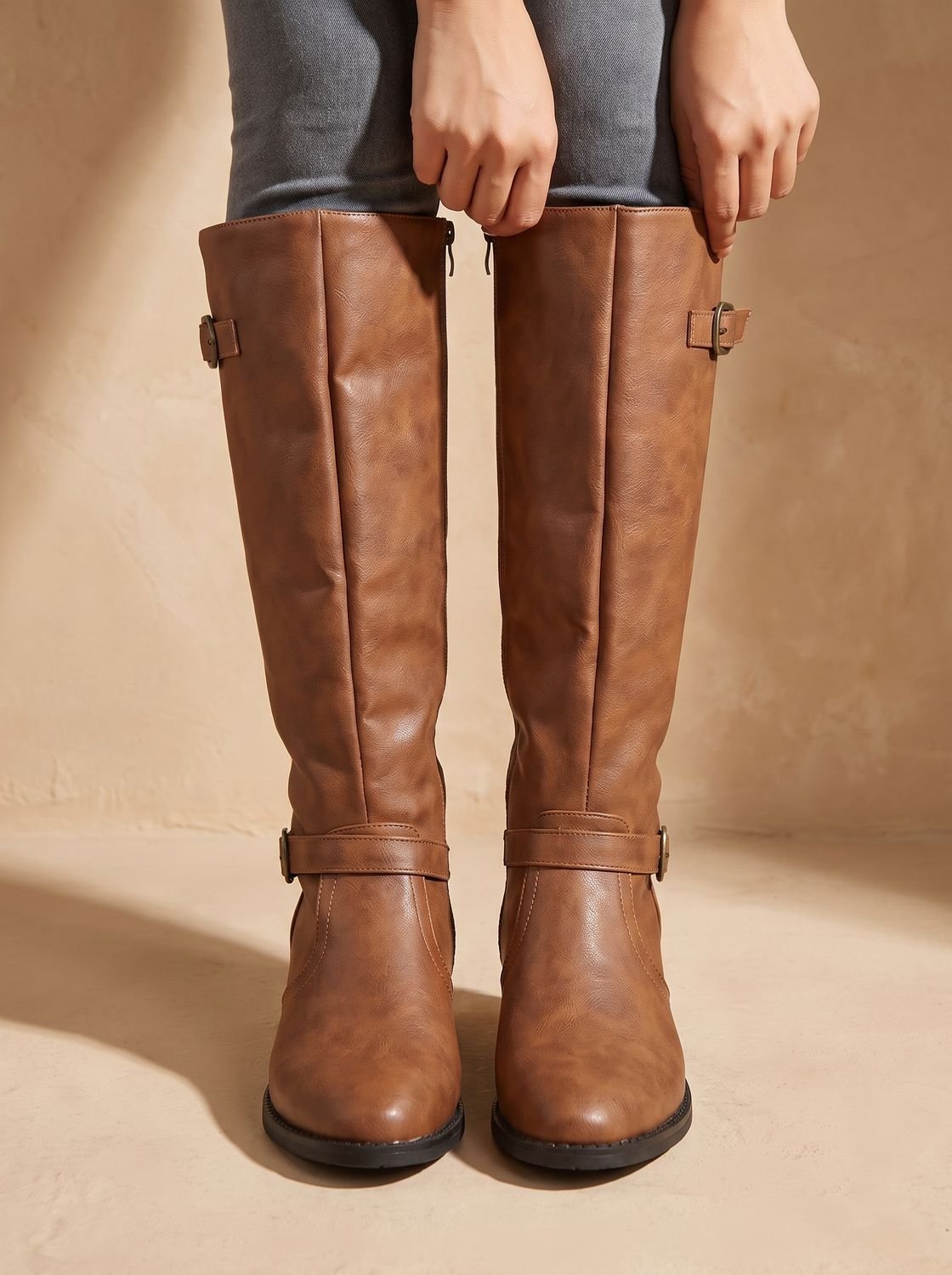 Low Heel Riding Boots