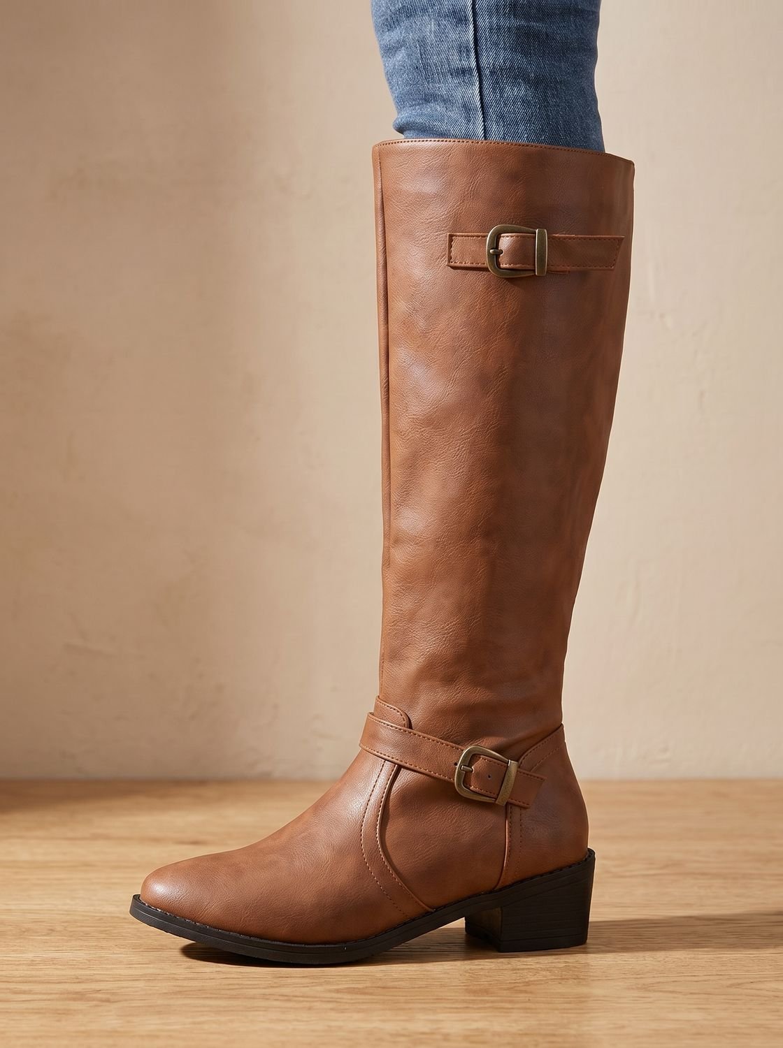 Low Heel Riding Boots