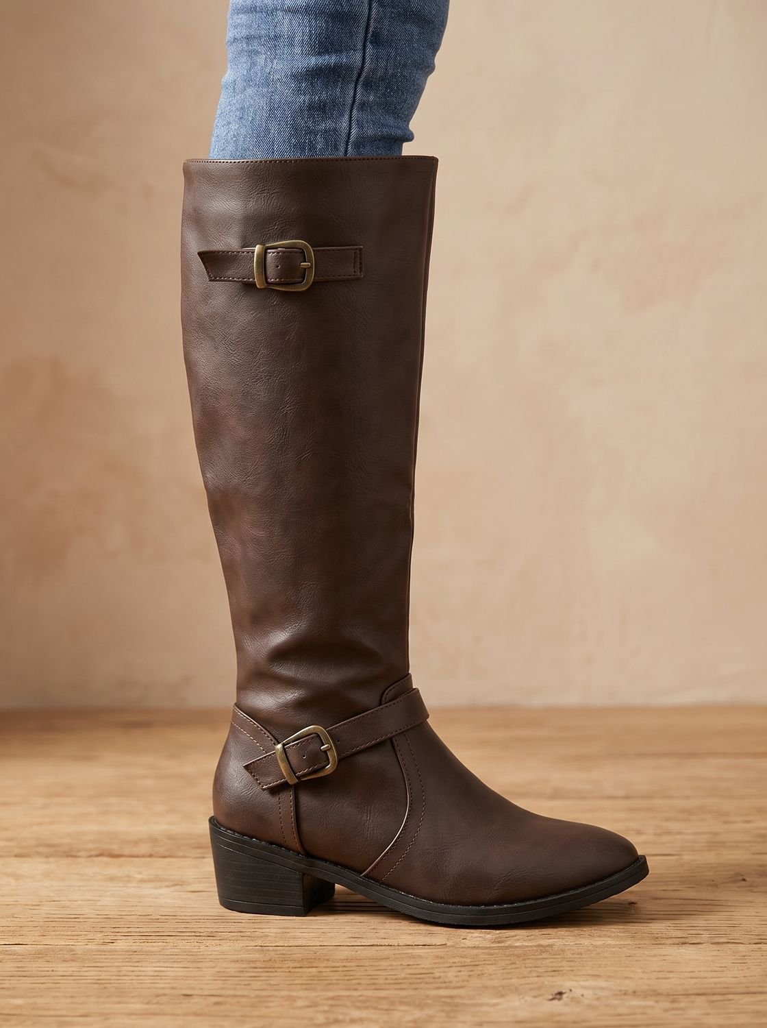 Low Heel Riding Boots